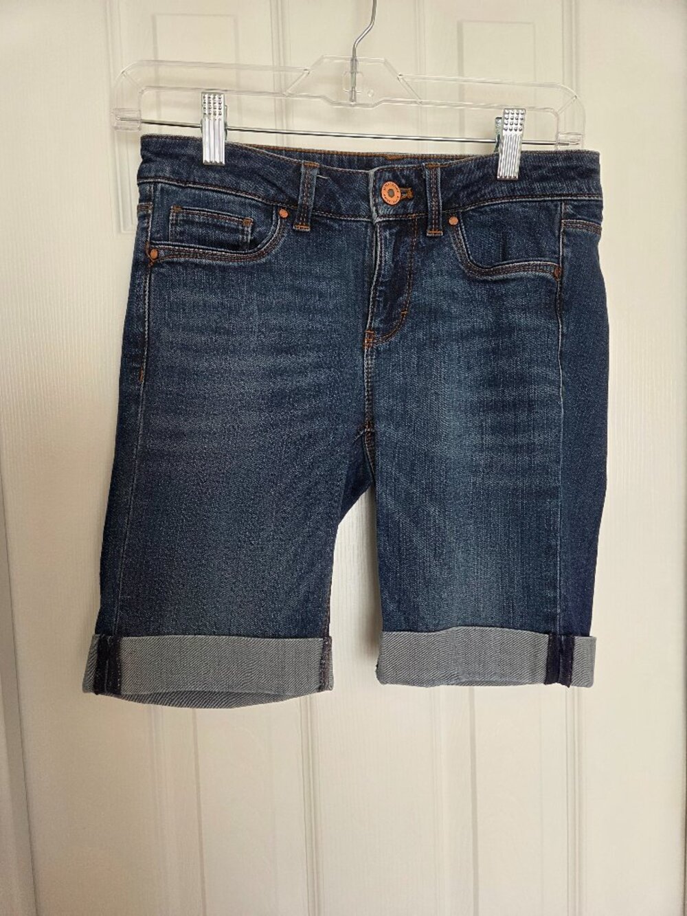 WHBM Denim Bermuda Shorts, Size 0